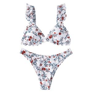 White floral bikini